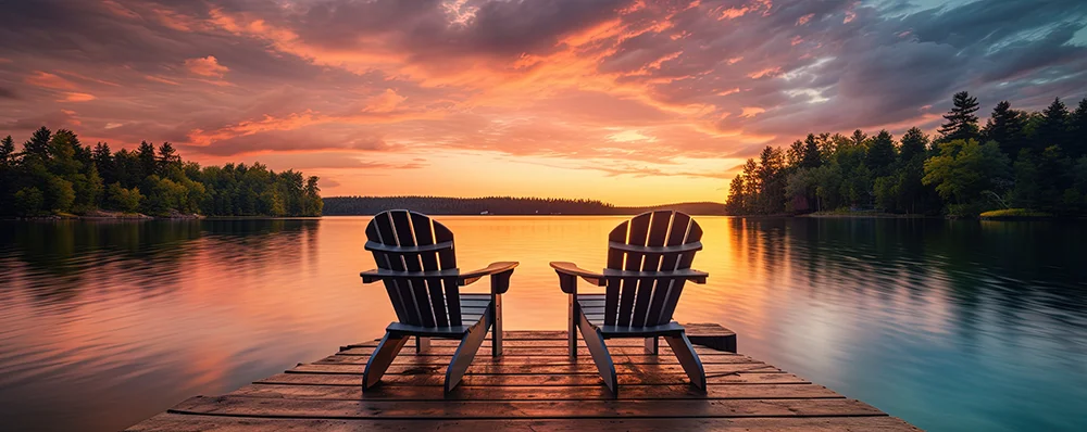 Chairs overlooking the lake